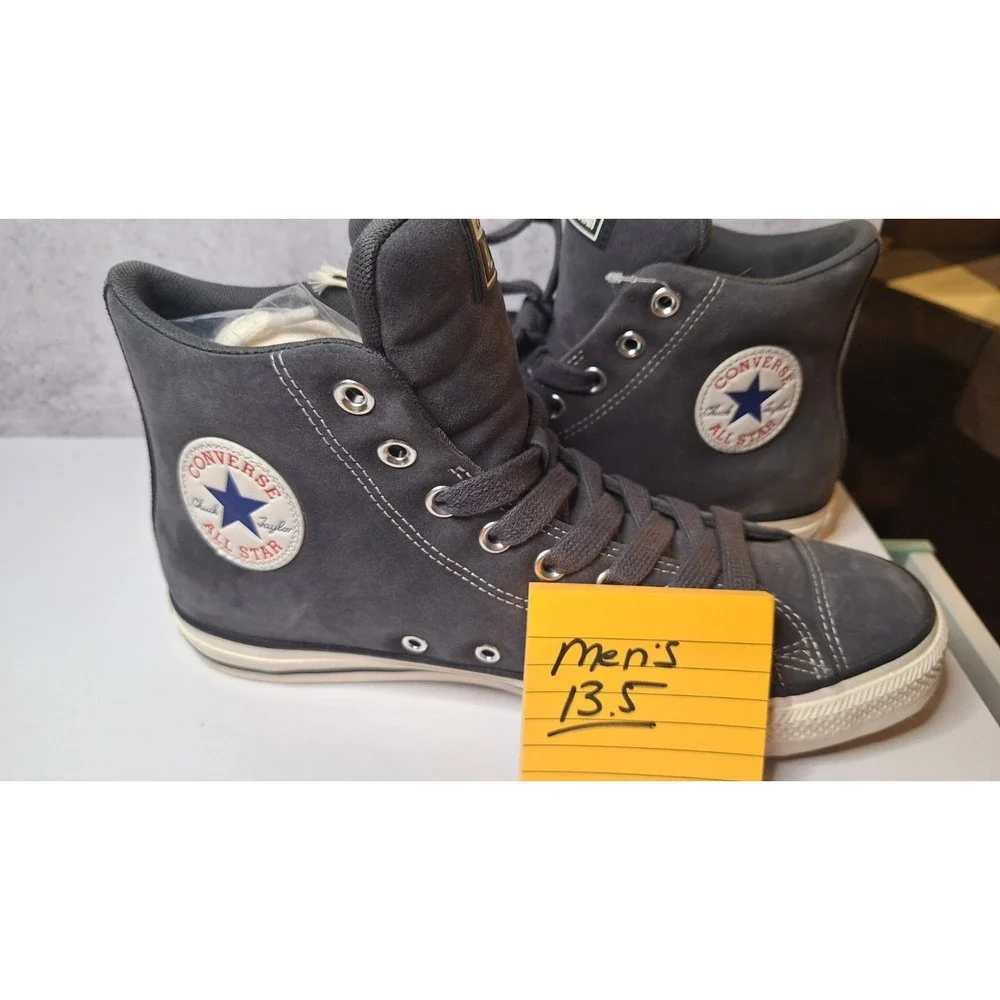 CONVERSE CHUCK TAYLOR ALL STAR HIGH TOP SNEAKERS MENS 13.5 BLACK CANVAS - Picture 8 of 10